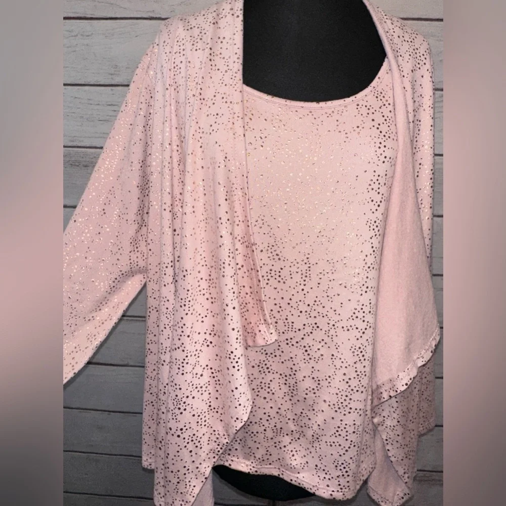 Pink Women's Layered Top Size Xl  By Forgotten Grace,Office, Dressy, Spring